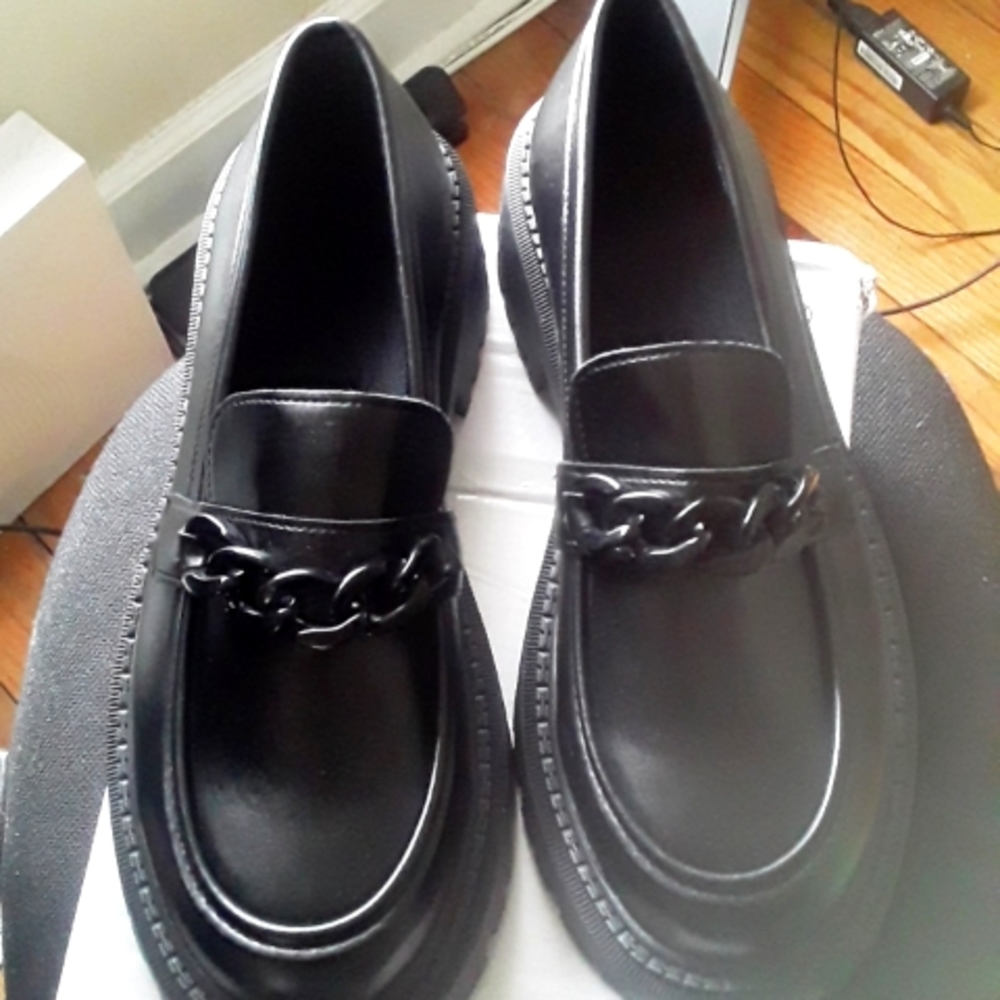 Brand new ladies black loafers